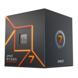 AMD – AMD Ryzen 7 7700 CPU w/ Wraith Prism RGB Cooler, AM5, 3.8GHz (5.3 Turbo), 8-Core, 65W, 40MB Cache, 5nm, 7th Gen, Radeon Graphics