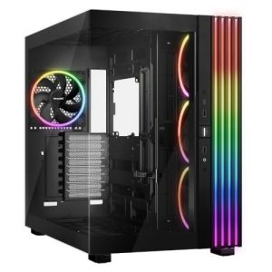 BEQUIET – Be Quiet! Light Base 900 FX ARGB Gaming Case w/ Glass Front & Side, E-ATX, Invertible, 4x ARGB Fans, 3M ARGB Strip & Controller, USB-C, Asus BTF Compatible, Black