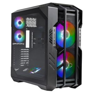 COOLER MASTER – Cooler Master HAF 700 Gaming Case w/ Glass Side, E-ATX, Multi Chamber, 5x ARGB Fans, ARGB Fan Hub, USB-C, Black