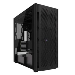 CORSAIR – Corsair iCUE LINK 9000D RGB Airflow Gaming Case w/ Glass Side, E-ATX, Dual System, Up to 18 Fans, InfiniRail Fan Mounting, iCUE LINK Hub, USB-C,  Asus BTF Compatible, Black