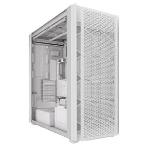 CORSAIR – Corsair iCUE LINK 9000D RGB Airflow Gaming Case w/ Glass Side, E-ATX, Dual System, Up to 18 Fans, InfiniRail Fan Mounting, iCUE LINK Hub, USB-C,  Asus BTF Compatible, White