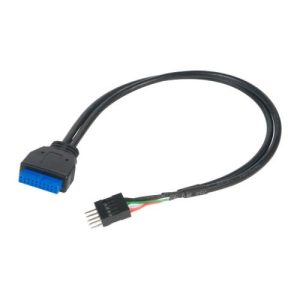 AKASA – Akasa USB 3.0 to USB 2.0 Adapter Cable, USB 3.0 19-pin male to USB 2.0 internal 9-pin, 30cm