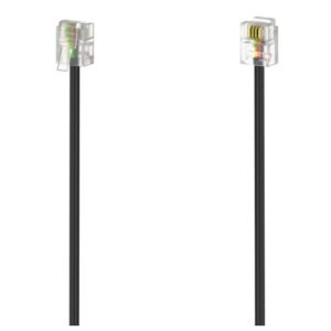 HAMA – Hama RJ11 (6p4c) Modular Cable, Male to Male, 6 Metres, Black