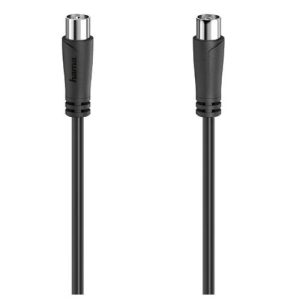 HAMA – Hama Antenna Cable, Coax Male to Coax Female, 90dB, 1.5 Metre, Black