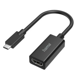 HAMA – Hama USB-C Male to HDMI Female Cable, Ultra-HD 4K, Black