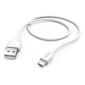 HAMA – Hama USB-A to Micro USB Quick Charging Cable, USB 2.0, 1.5 Metre, White