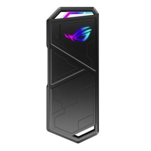 ASUS – Asus ROG STRIX ARION M.2 NVMe SSD Caddy, USB 3.2 Gen2 Type-C, Aluminium, Thermal Pads, RGB Lighting, Hanger & USB-A Cable inc.