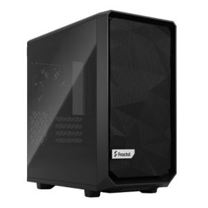 FRACTAL – Fractal Design Meshify 2 Mini (Black TG) Gaming Case w/ Dark Glass Window, Micro ATX, Angular Mesh, USB-C, 331mm GPU & 280mm Radiator Support