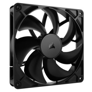 CORSAIR – Corsair RS140 PWM 14cm Case Fan, Magnetic Dome Bearing, Daisy-Chain 4-Pin, 1700 RPM, AirGuide Tech, Black