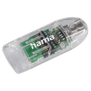 HAMA – Hama External 8-in-1 USB 2.0 Card Reader, SD/microSD, Transparent, USB Powered