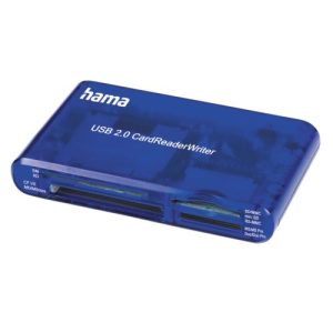 HAMA – Hama External 35-in-1 USB 2.0 Card Reader, Blue, USB Powered