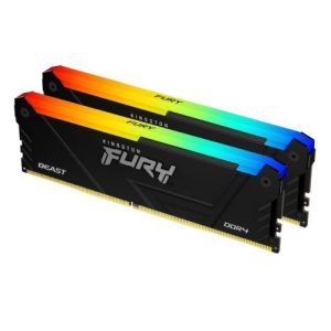 KINGSTON – Kingston Fury Beast RGB 32GB Kit (2 x 16GB), DDR4, 3200MHz (PC4-25600), CL16, XMP, DIMM Memory