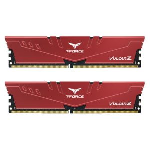 TEAM – Team T-Force Vulcan Z 32GB Kit (2 x 16GB), DDR4, 3200MHz (PC4-25600), CL16, XMP 2.0, DIMM Memory, Red