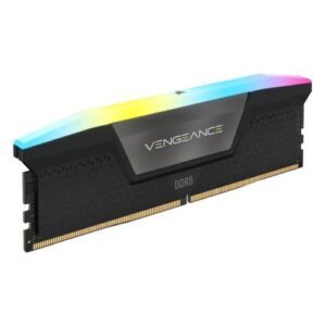 CORSAIR – Corsair Vengeance RGB 16GB, DDR5, 5600MHz, CL40, 1.25V, PMIC, AMD EXPO & Intel XMP 3.0, Black, DIMM Memory, OEM (Anti Static Bag)