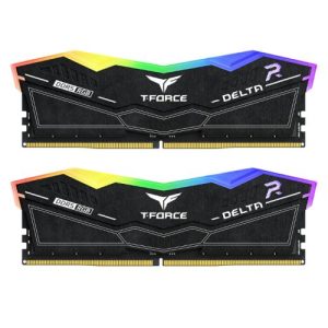 TEAM – Team T-Force Delta RGB 32GB Kit (2 x 16GB), DDR5, 6000MHz (PC5-48000), CL38, ECC, XMP 3.0, PMIC, DIMM Memory, Black