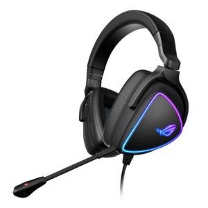 ASUS – Asus ROG DELTA S RGB Lightweight Gaming Headset, USB-C (USB2 Adapter), Hi-Fi ESS Quad-DAC, Boom Mic, Aura Sync