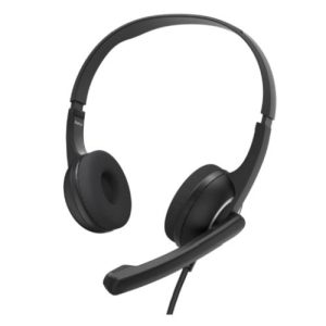 HAMA – Hama (HS-USB250 V2) Lightweight Office Headset with Boom Microphone, USB, Padded Ear Pads, In-line Controls