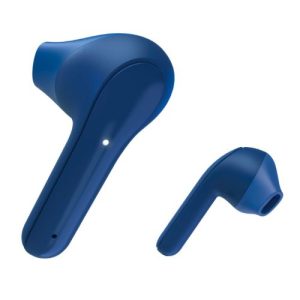 HAMA – Hama (Freedom Light) Bluetooth Earbuds with Microphone, Touch Control, Voice Control, Charging/Carry Case Included, Blue