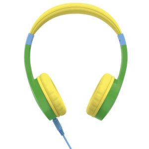 HAMA – Hama (Kids Guard) Childrens Headset, Volume Limiter, Microphone, Flexible Headband, Inline Controls, Green/Yellow