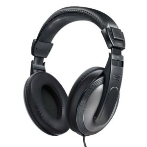 HAMA – Hama (Shell) Headphones, 3.5mm Jack (6.35mm Adapter), 40mm Drivers, 2m Cable, Padded Headband, Black/Dark Grey