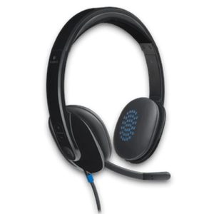 LOGITECH – Logitech H540 Headset, Noise Cancelling Mic, USB, On Ear Controls, Padded