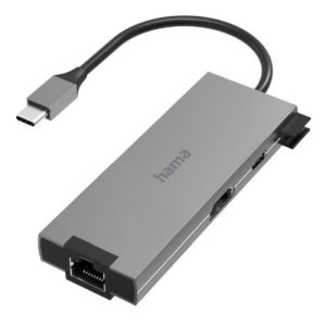 HAMA – Hama 3-Port USB-C 3.2 Gen1 Hub w/ HDMI & LAN, 2x USB-A, 1x USB-C, 1x HDMI, 1x GB LAN, USB Powered