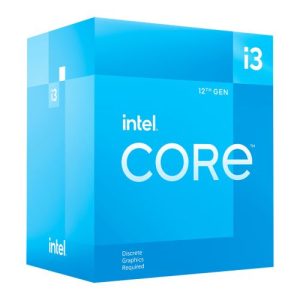 INTEL – Intel Core i3-12100F CPU, 1700, 3.3 GHz (4.3 Turbo), Quad Core, 58W, 12MB Cache, Alder Lake, No Graphics