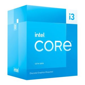 INTEL – Intel Core i3-13100F CPU, 1700, 3.4 GHz (4.5 Turbo), Quad Core, 60W (89W Turbo), 10nm, 12MB Cache, Raptor Lake, No Graphics