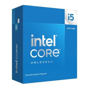 INTEL – Intel Core i5-14600KF, CPU, 1700, 3.5 GHz (5.3 Turbo), 14-Core, 125W (181W Turbo), 10nm, 24MB Cache, Overclockable, Raptor Lake Refresh, No Graphics, NO HEATSINK/FAN