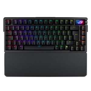 ASUS – Asus ROG AZOTH Extreme Compact 75% Mechanical RGB Gaming Keyboard, Wireless/Btooth/USB, NX Snow Switches, 8000Hz, OLED Display, Control Knob