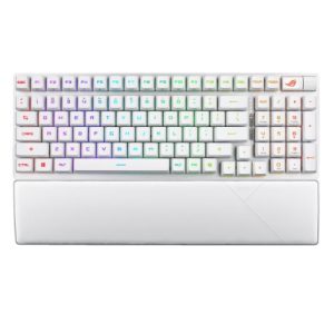 ASUS – Asus ROG STRIX SCOPE II 96 RX Wireless RGB Mechanical Gaming Keyboard, 96% Layout, Streamer Hotkeys, ROG RX Switches, Multifunction Controls, White