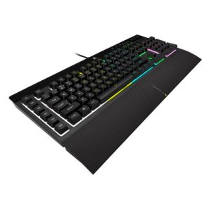 CORSAIR – Corsair K55 RGB PRO Membrane Gaming Keyboard, USB, 5-Zone RGB, 12-Key Rollover, Anti-Ghosting, 6 Macros, IP42