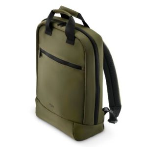 HAMA – Hama Ultra Lightweight Laptop Backpack, Up to 16.2″, Padded Compartment, Front Pocket, Trolley Strap, Water-Repellent, Eco-Friendly, Olive Green