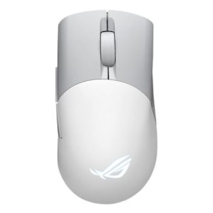 Gaming Mouse | Asus ROG Keris AimPoint Wired/Wireless/Bluetooth Optical Gaming Mouse, 36000 DPI, Swappable Switches, RGB, Mouse Grip Tape, White