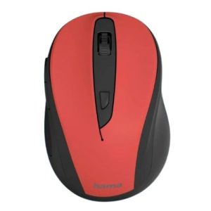 HAMA – Hama MC-400 V2 Compact Wireless Optical Mouse, 6 Buttons, 800-1600 DPI, Black/Red