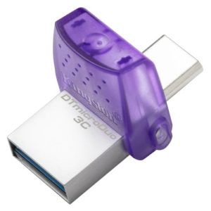 KINGSTON – Kingston 128GB DataTraveler microDuo 3C USB-A & USB-C 3.2 Gen1 Memory Pen, Rotating Cap, 200MB/s