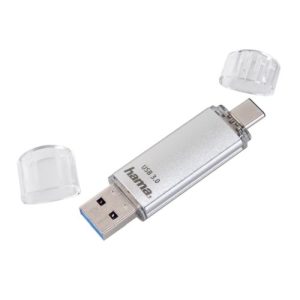 HAMA – Hama C-Laeta 32GB USB-A & USB-C Memory Pen, Metal Casing, OTG, 40 MB/s