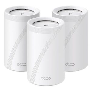 TP-LINK – TP-LINK (DECO BE65) BE9300 Tri-Band Whole Home Mesh Wi-Fi 7 System, 3 Pack, 4x 2.5G Ports, MLO, Wireless/Wired Combined Backhaul