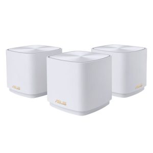 ASUS – Asus (ZenWiFi XD4 Plus) AX1800 Dual Band Mesh Wi-Fi 6 System, 3 Pack, AiMesh, AiProtection, Wall Mountable, White