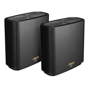 ASUS – Asus (ZenWiFi XT9) AX7800 Tri-Band Wi-Fi 6 Mesh System, 2 Pack, 160MHz Bandwidth, 2.5G WAN, USB, Parental Controls, Black