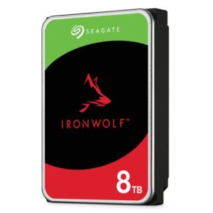 SEAGATE – Seagate 3.5″, 8TB, SATA3, IronWolf NAS Hard Drive, 5400RPM, 256MB Cache, 8 Drive Bays Supported, OEM