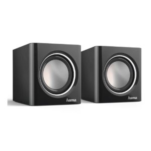 HAMA – Hama Sonic Mobil 185 2.0 Notebook Speakers, 3.5 mm Jack, USB-A for Power, Inline Volume Controls