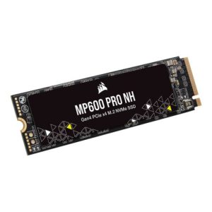 CORSAIR – Corsair 1TB MP600 PRO NH M.2 NVMe SSD, M.2 2280, PCIe4, 3D TLC NAND, R/W 7000/5700MB/s, 1.1M/870K IOPS