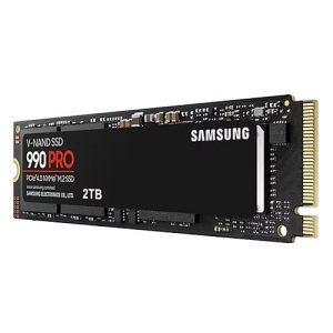 SAMSUNG – Samsung 2TB 990 PRO M.2 NVMe SSD, M.2 2280, PCIe 4.0, V-NAND, R/W 7450/6900 MB/s, 1400K/1550K IOPS