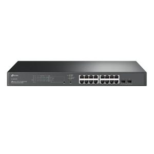 TP-LINK – TP-LINK (SG2218P) JetStream 18-Port Gigabit Smart Switch w/ 16-Port PoE+, 2x SFP, IPv6, Centralised Management