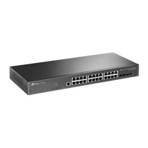 TP-LINK – TP-LINK (SG3428X) JetStream 24-Port Gigabit L2+ Managed Switch with 4 10GE SFP+ Slots, L2+/L3, Fanless, Rackmountable