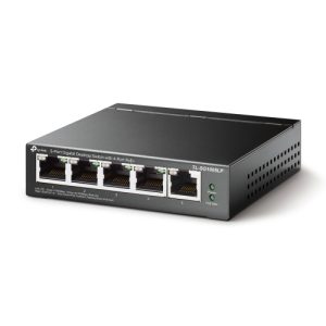 TP-LINK – TP-LINK (TL-SG1005LP)  5-Port Gigabit Unmanaged Desktop Switch, 4-Port PoE, Intelligent Power, Steel Case