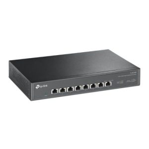 TP-LINK – TP-LINK (TL-SX1008) 8-Port Unmanaged 10G Multi-Gigabit Desktop/Rackmount Switch, 8x 100/1G/2.5G/5G/10G, Low-Noise Fan, Steel Case