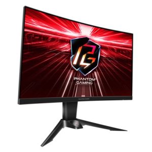 ASROCK – Asrock 27″ QHD Curved Gaming Monitor (PG27Q15R2A), 2560 x 1440, 1ms, 2 HDMI, DP, 165Hz, Tilt/Swivel/Height Adjust., VESA