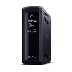 CYBERPOWER – CyberPower Value Pro 1200VA Line Interactive Tower UPS, 720W, LCD Display, 8x IEC, AVR Energy Saving, 1Gbps Ethernet